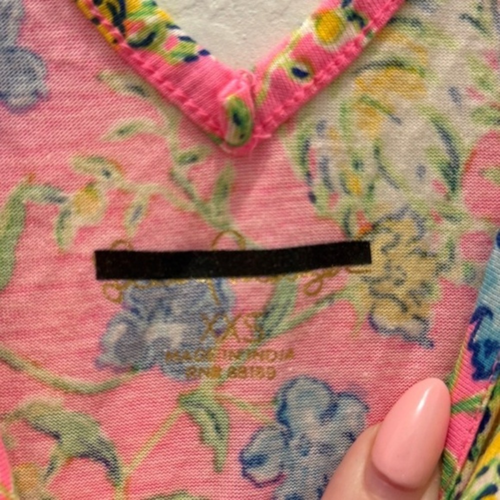 Lilly Pulitzer‎ Camilla Swing Dress Prosecco Pink Tigress XXS Sleeveless Vneck - Picture 7 of 8